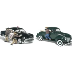 Woodland Scenics AS5540 HO AutoScenes Getaway Gangsters - Model Train Junction: Quality Parts and Art Supplies Outlet