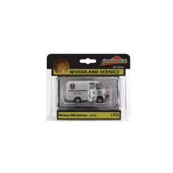 Woodland Scenics AS5529 HO AutoScenes Mickey's Milk Delivery - Model Train Junction: Quality Parts and Art Supplies Sale