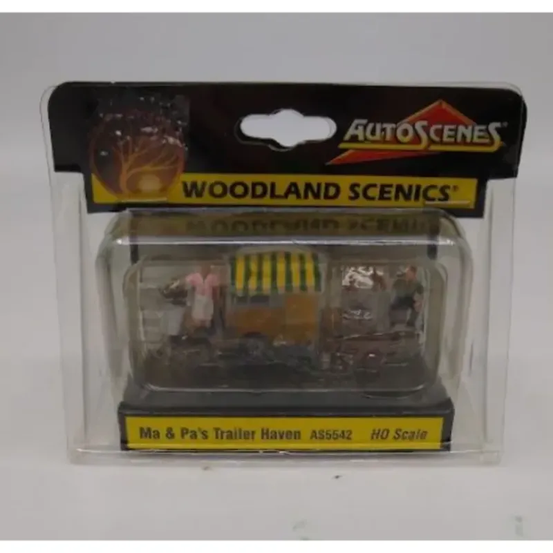 Woodland Scenics AS5542 HO AutoScenes Ma & Pa's Trailer Haven (Pack of 9) - Model Train Junction: Quality Parts and Art Supplies Discount