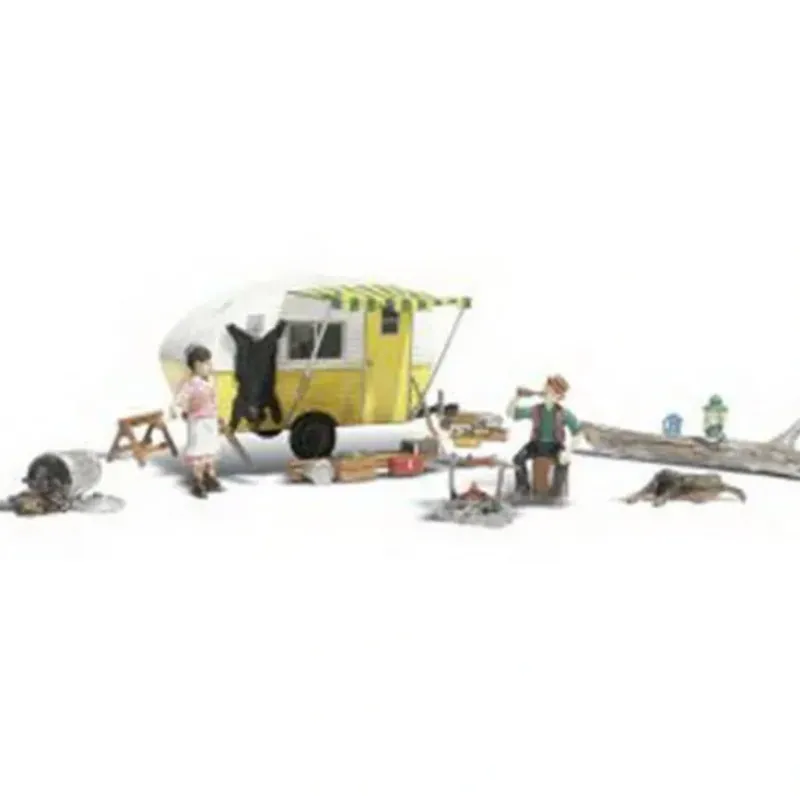 Woodland Scenics AS5341 N AutoScenes Ma & Pa's Trailer Haven (Pack of 8) - Model Train Junction: Quality Parts and Art Supplies Hot