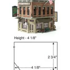 Woodland Scenics BR5024 HO Built-&-Ready Corner Emporium Building - Model Train Junction: Quality Parts and Art Supplies Clearance