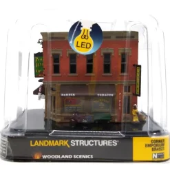 Woodland Scenics BR4923 N Built-&-Ready Corner Emporium Building W/LED - Model Train Junction: Quality Parts and Art Supplies Sale
