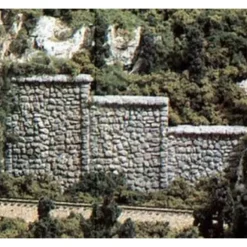 Woodland Scenics C1161 N Random Stone Retaining Wall (Pack of 6) - Model Train Junction: Quality Parts and Art Supplies Clearance