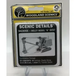 Woodland Scenics D237 HO Scenic Details Back Hoe Insley Model 'K" Metal Kit - Model Train Junction: Quality Parts and Art Supplies Discount