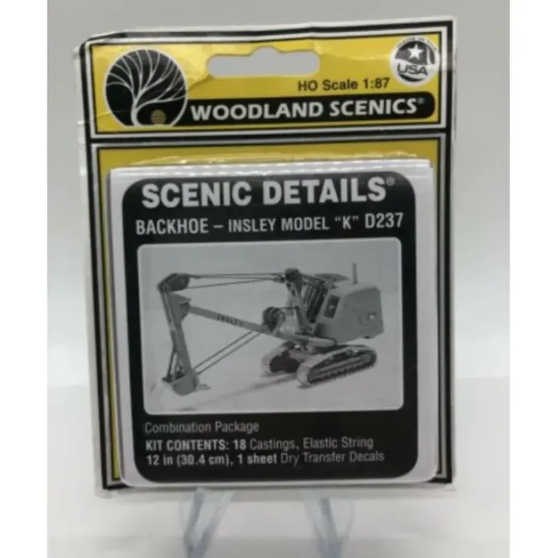 Woodland Scenics D237 HO Scenic Details Back Hoe Insley Model 'K" Metal Kit - Model Train Junction: Quality Parts and Art Supplies Discount