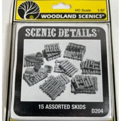 Woodland Scenics D204 HO Scenic Details Assorted Skids (Pack of 15) - Model Train Junction: Quality Parts and Art Supplies Sale