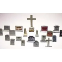 Trains*Woodland Scenics D201 HO Scenic Details Tombstones (Pack of 20) - Model Train Junction: Quality Parts and Art Supplies