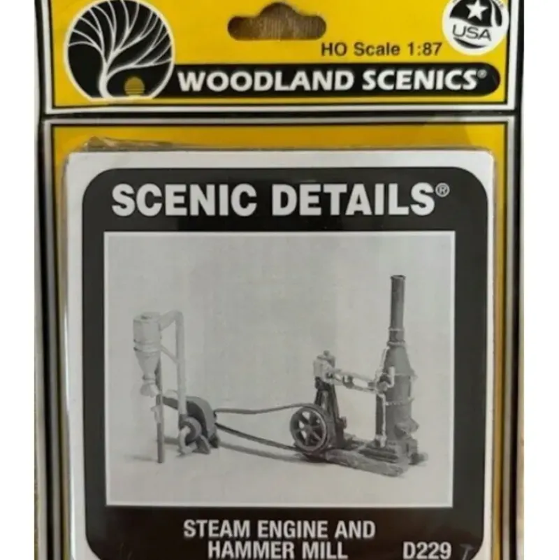Woodland Scenics D229 HO Scenic Details Steam Engine and Hammer Mill Kit - Model Train Junction: Quality Parts and Art Supplies Outlet