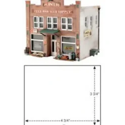 Woodland Scenics PF5181 HO Planters Feed and Seed Supply Building Kit - Model Train Junction: Quality Parts and Art Supplies