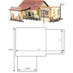 Woodland Scenics PF5183 HO Sonny's Super Service Building Kit - Model Train Junction: Quality Parts and Art Supplies Sale