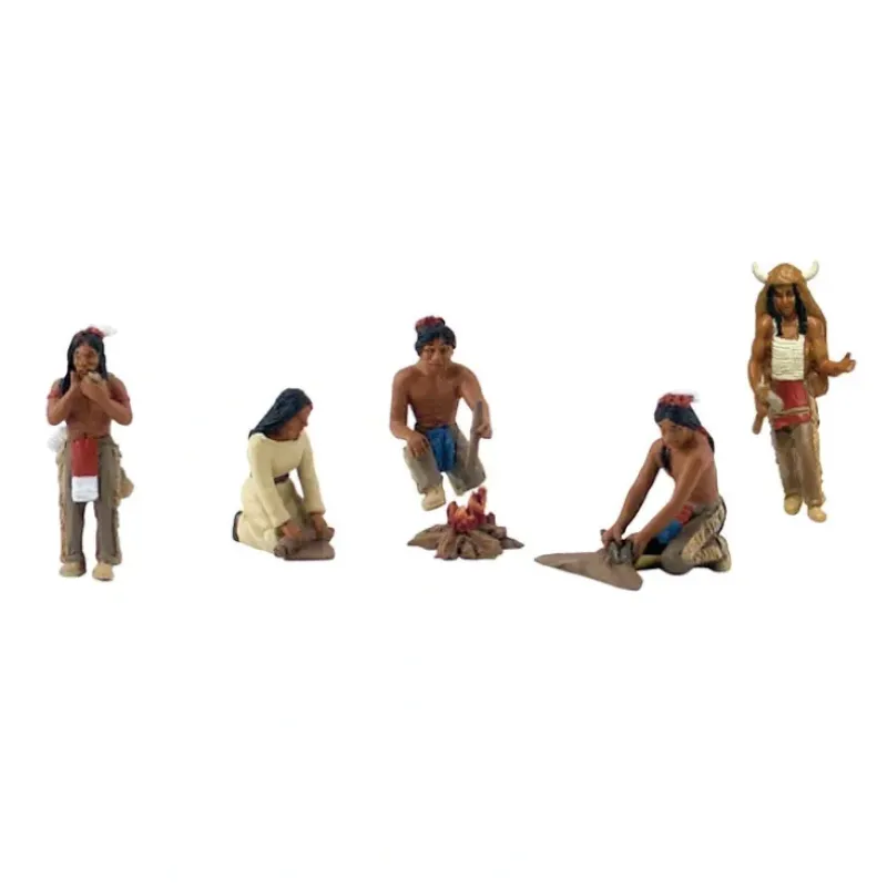 Woodland Scenics SP4343 Scene-A-Rama Native American Figures (Set of 5) - Model Train Junction: Quality Parts and Art Supplies Online