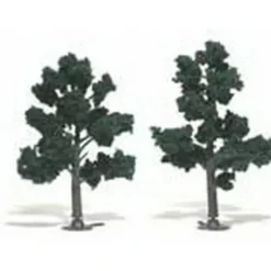 Trains*Woodland Scenics TR1514 N/HO/O 5" - 6" Dark Green Realistic Trees (Pack of 2) - Model Train Junction: Quality Parts and Art Supplies