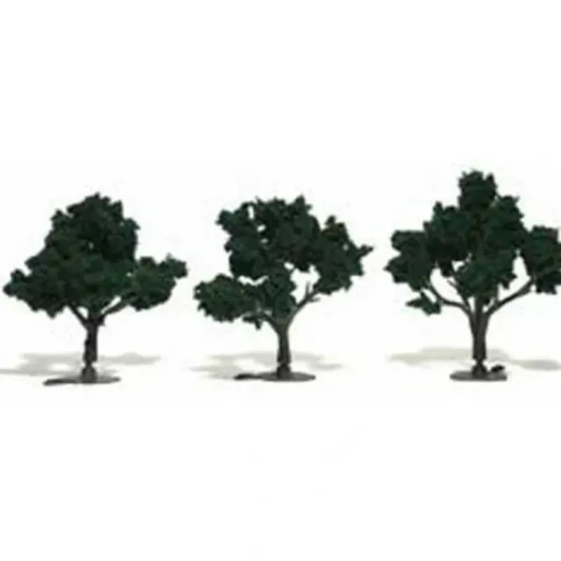 Woodland Scenics TR1508 N/HO/O 3"-4" Dark Green Realistic Trees (Pack of 3) - Model Train Junction: Quality Parts and Art Supplies Hot