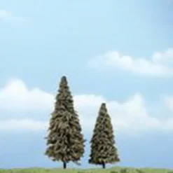Woodland Scenics TR1625 3", 4" Conifer Ready-Made Premium Tree (Pack of 2) - Model Train Junction: Quality Parts and Art Supplies New