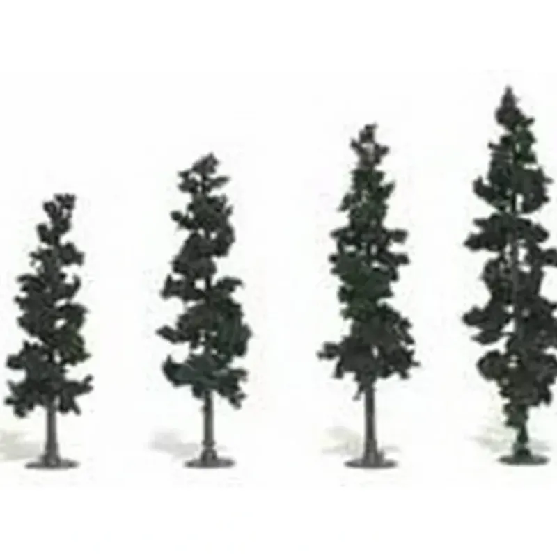 Woodland Scenics TR1561 4" - 6" Conifer Green Realistic Trees (Pack of 4) - Model Train Junction: Quality Parts and Art Supplies Discount