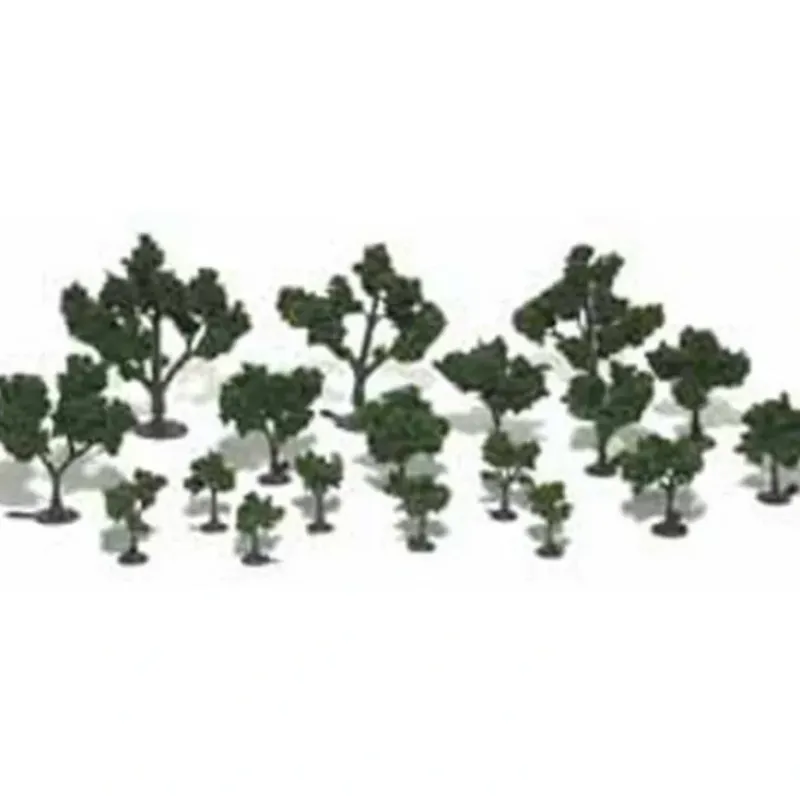 Woodland Scenics TR1111 3/4-3" Medium Green Realistic Tree Kits (Pack of 21) - Model Train Junction: Quality Parts and Art Supplies Clearance