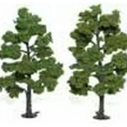 Woodland Scenics TR1515 6" - 7" Light Green Realistic Trees (Pack of 2) - Model Train Junction: Quality Parts and Art Supplies Hot