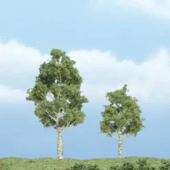 Trains*Woodland Scenics TR1612 3", 2" Aspen Ready-Made Premium Trees (Pack of 2) - Model Train Junction: Quality Parts and Art Supplies