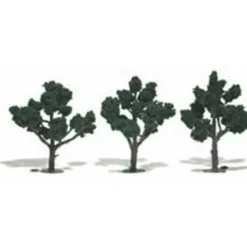 Woodland Scenics TR1511 4" - 5" Dark Green Realistic Trees (Pack of 3) - Model Train Junction: Quality Parts and Art Supplies Sale