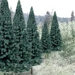 Woodland Scenics TR1587 2" - 4" Blue Spruce Ready Made Trees (Pack of 18) - Model Train Junction: Quality Parts and Art Supplies