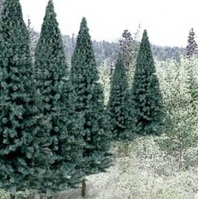 Woodland Scenics TR1587 2" - 4" Blue Spruce Ready Made Trees (Pack of 18) - Model Train Junction: Quality Parts and Art Supplies