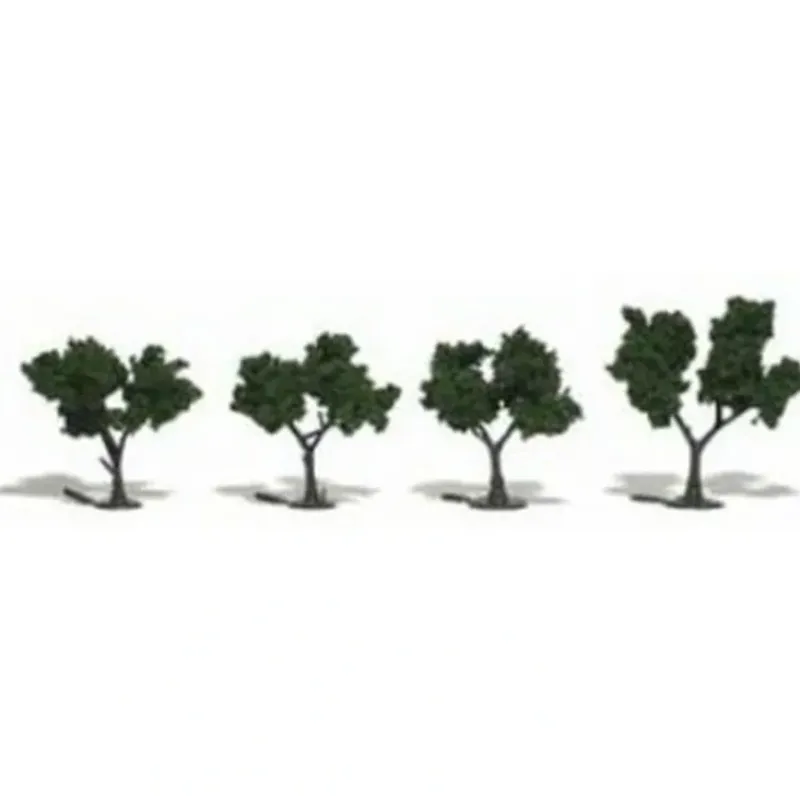 Woodland Scenics TR1504 2" - 3" Medium Green Realistic Trees (Pack of 4) - Model Train Junction: Quality Parts and Art Supplies Sale