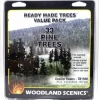 Trains*Woodland Scenics TR1580 2.5"-4" Tall Conifer Colors Ready Made Trees(Pack of 33) - Model Train Junction: Quality Parts and Art Supplies