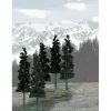 Woodland Scenics TR1582 6"-8" Conifer Colors Ready Made PineTrees (Pack of 12) - Model Train Junction: Quality Parts and Art Supplies Outlet